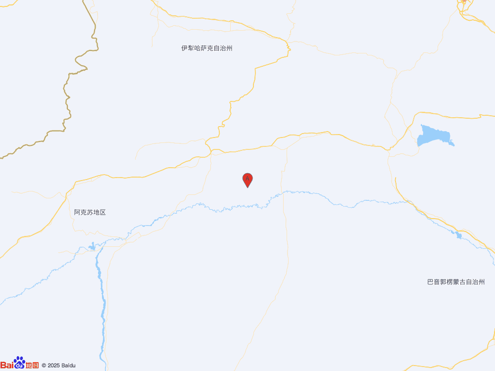 新疆阿克苏地区库车市（北纬41.29度，东经83.59度）发生3.6级地震