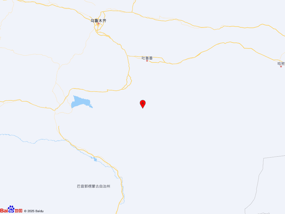 新疆吐鲁番市托克逊县发生3.4级地震