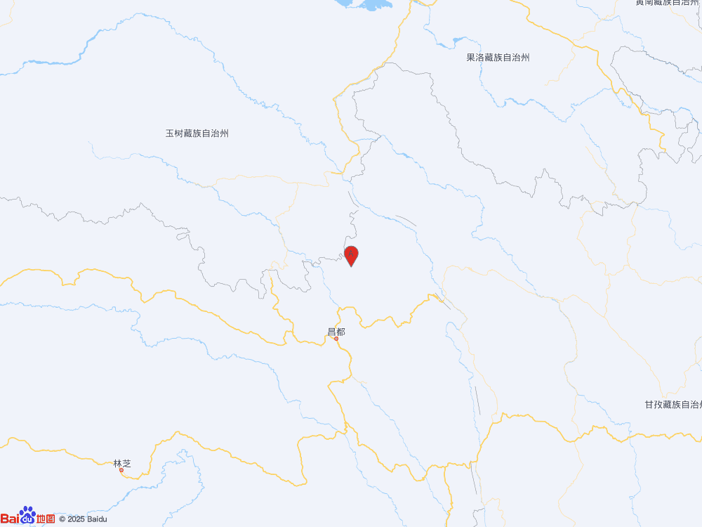 西藏昌都市卡若区（北纬32.00度，东经97.37度）发生3.8级地震