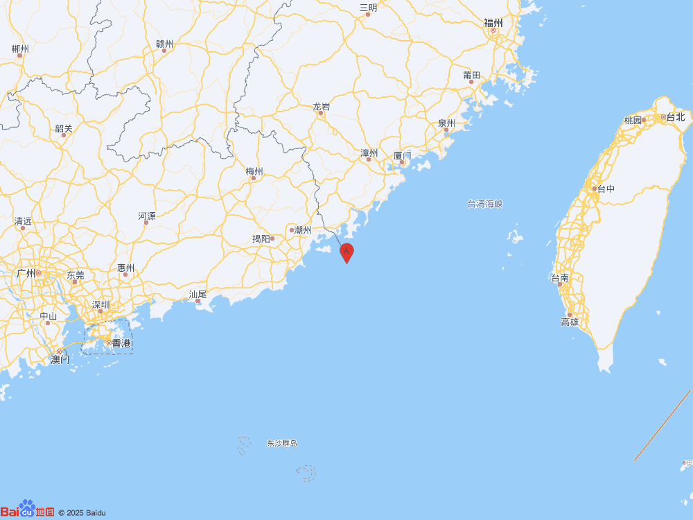 广东汕头市南澳县海域（北纬23.30度，东经117.36度）发生3.8级地震
